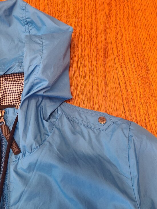 BONFIRE Bomber / Rain Jacket waterproof lined hooded Bright Blue Size Small - Picture 7 of 11